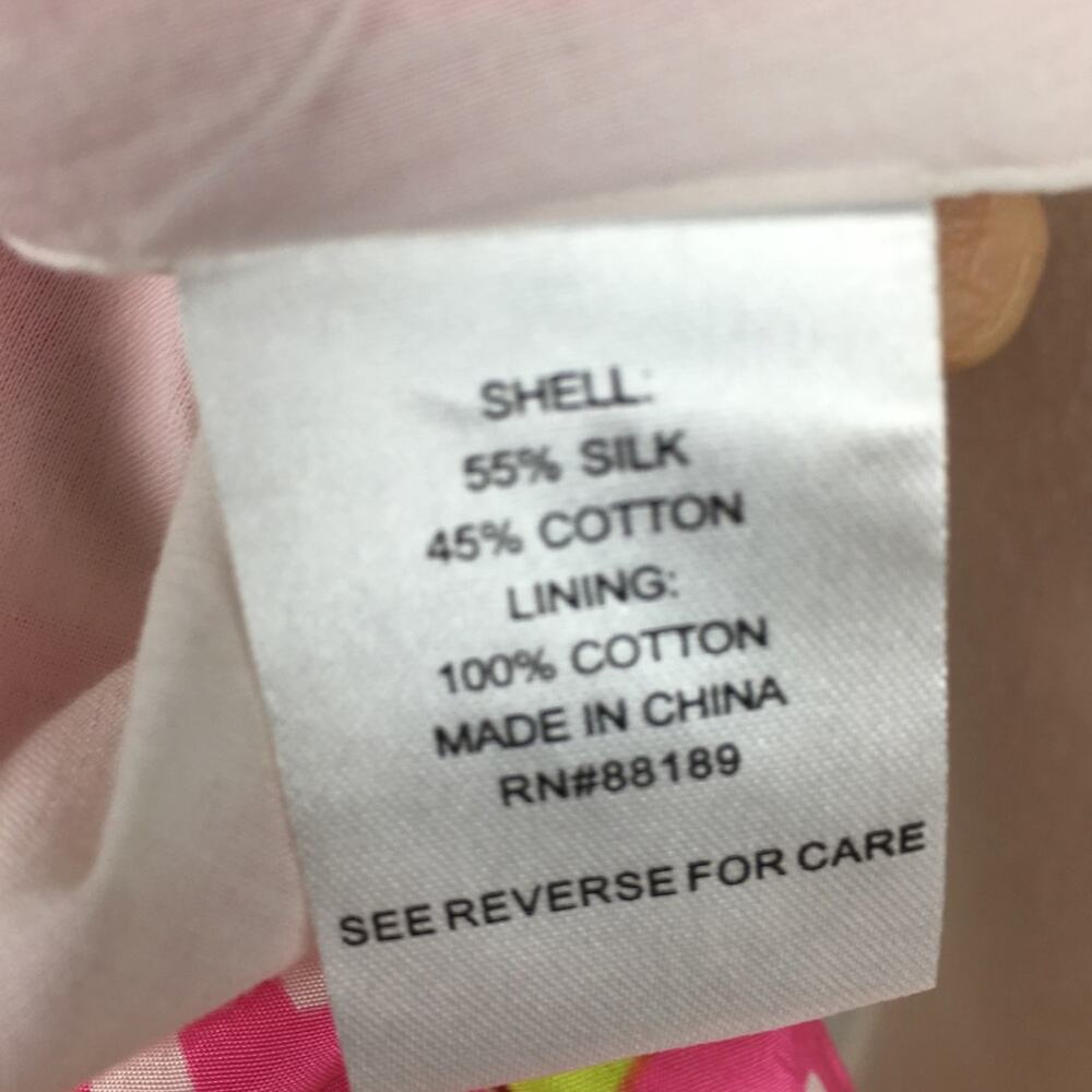 Lilly Pulitzer Pink Green Whtie Floral Strapless Fit & Flare Dress size 4 - Picture 5 of 12